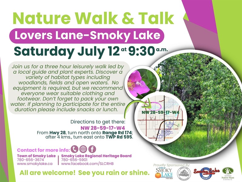 Poster_Nature_Walk_Lovers_Lane_Smoky_Lake_July_12_2025
